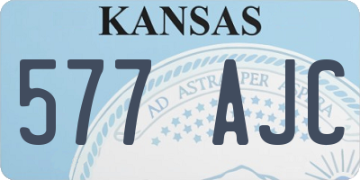 KS license plate 577AJC