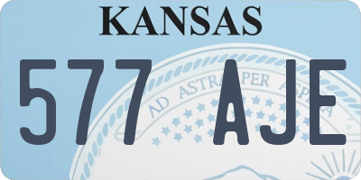 KS license plate 577AJE