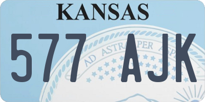 KS license plate 577AJK