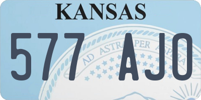 KS license plate 577AJO
