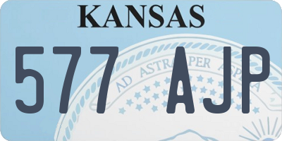 KS license plate 577AJP