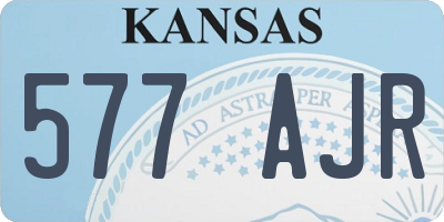 KS license plate 577AJR