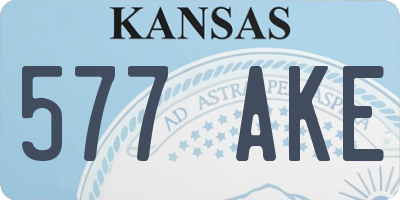 KS license plate 577AKE