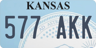 KS license plate 577AKK