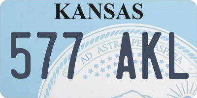 KS license plate 577AKL