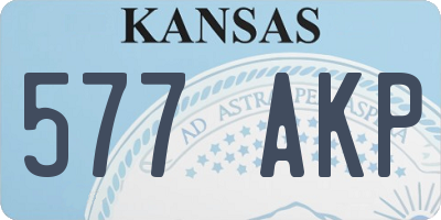KS license plate 577AKP
