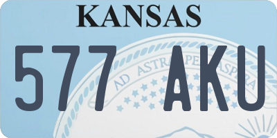 KS license plate 577AKU