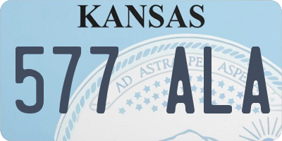 KS license plate 577ALA
