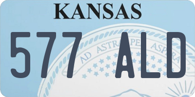 KS license plate 577ALD