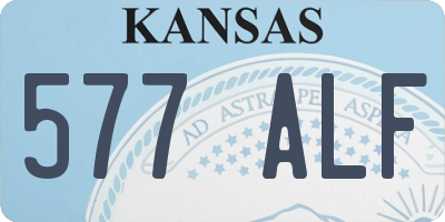 KS license plate 577ALF