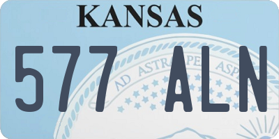 KS license plate 577ALN