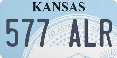 KS license plate 577ALR