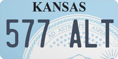 KS license plate 577ALT