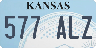 KS license plate 577ALZ