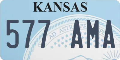 KS license plate 577AMA