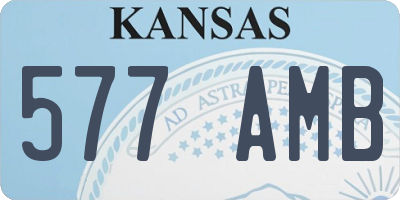 KS license plate 577AMB