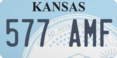 KS license plate 577AMF