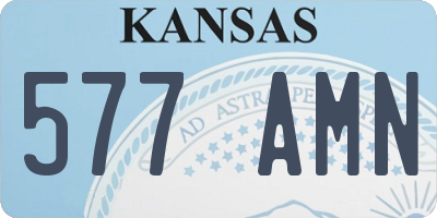 KS license plate 577AMN