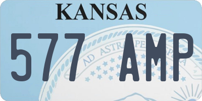 KS license plate 577AMP