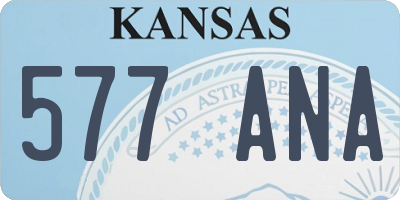 KS license plate 577ANA