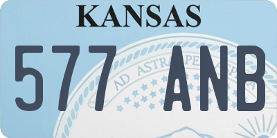 KS license plate 577ANB