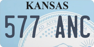 KS license plate 577ANC