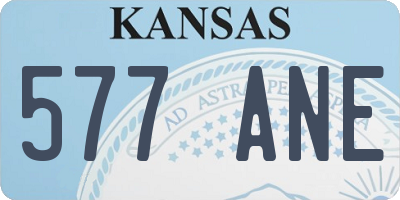 KS license plate 577ANE