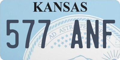 KS license plate 577ANF