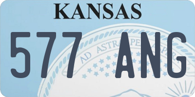 KS license plate 577ANG