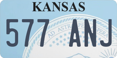 KS license plate 577ANJ