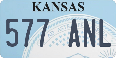 KS license plate 577ANL