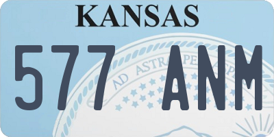 KS license plate 577ANM