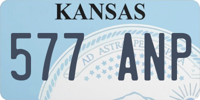 KS license plate 577ANP