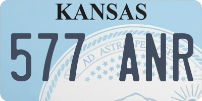 KS license plate 577ANR