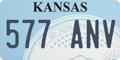 KS license plate 577ANV