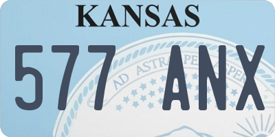 KS license plate 577ANX