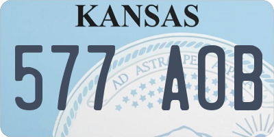 KS license plate 577AOB