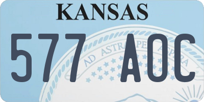 KS license plate 577AOC