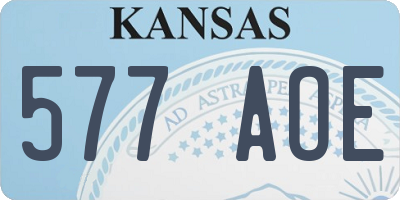 KS license plate 577AOE