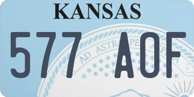 KS license plate 577AOF