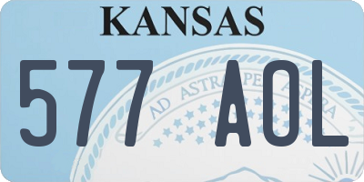 KS license plate 577AOL