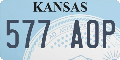 KS license plate 577AOP