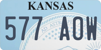 KS license plate 577AOW