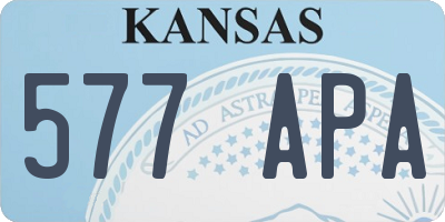 KS license plate 577APA