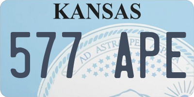 KS license plate 577APE