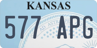 KS license plate 577APG