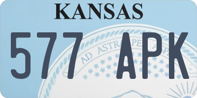 KS license plate 577APK