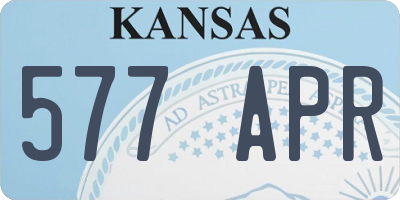 KS license plate 577APR
