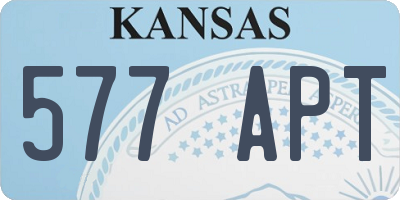KS license plate 577APT