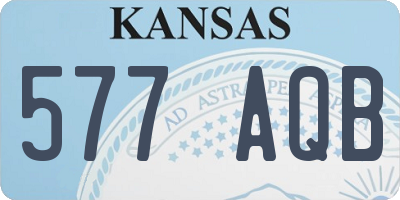 KS license plate 577AQB